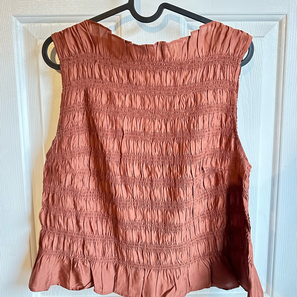 H&M Terracotta Sleeveless Blouse